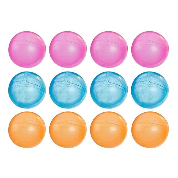NEW Nerf Super Soaker Hydro Balls Party 12 Pack Reusable Water Balloons Ball Toy - Picture 1 of 5